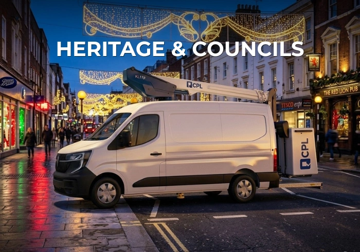 KL17P van mounted cherry picker for heritage and council work