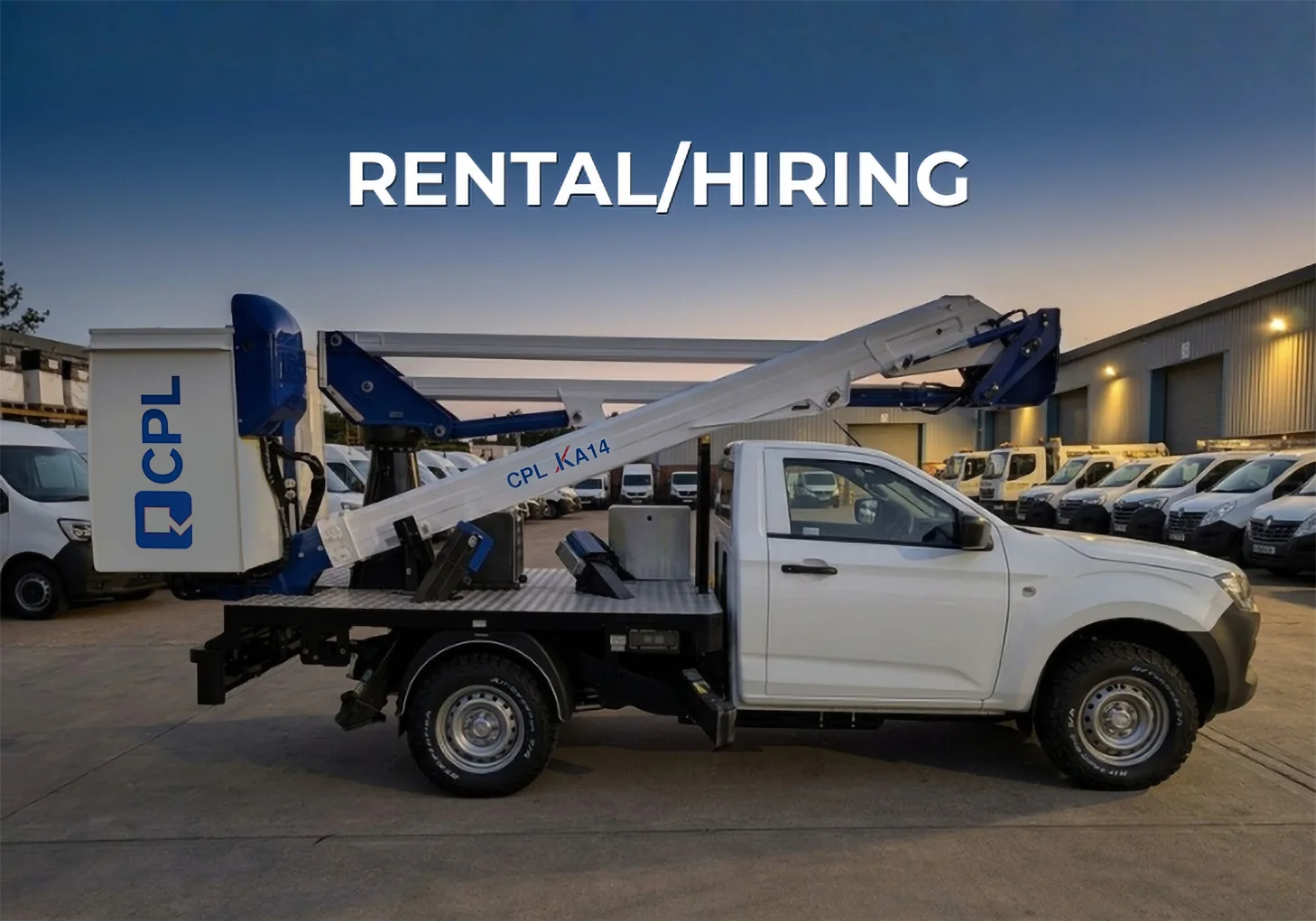 CPL KA14 truck mounted cherry picker ready for rental and hire fleets