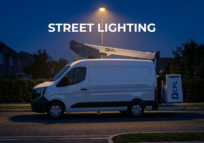 KL17P van mounted cherry picker for street lighting maintenance