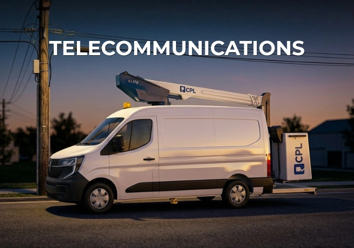 KL17P van mounted cherry picker for telecoms work