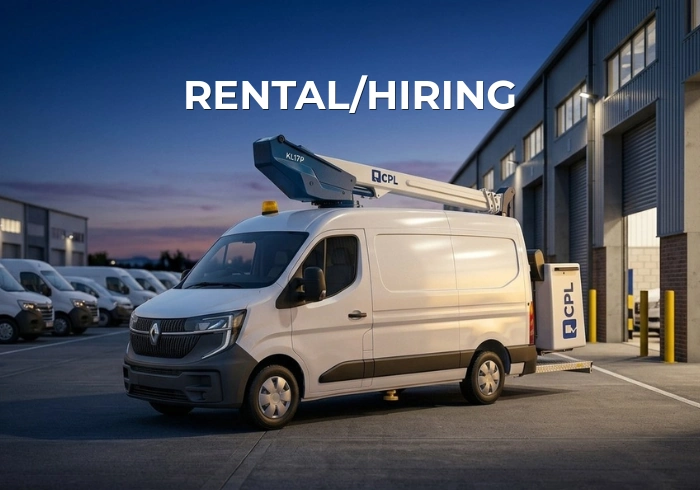 KL17P van mounted cherry picker for rental and hire fleet operators